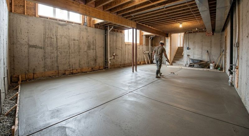 Basement Concrete Installation in Johnstown, CO